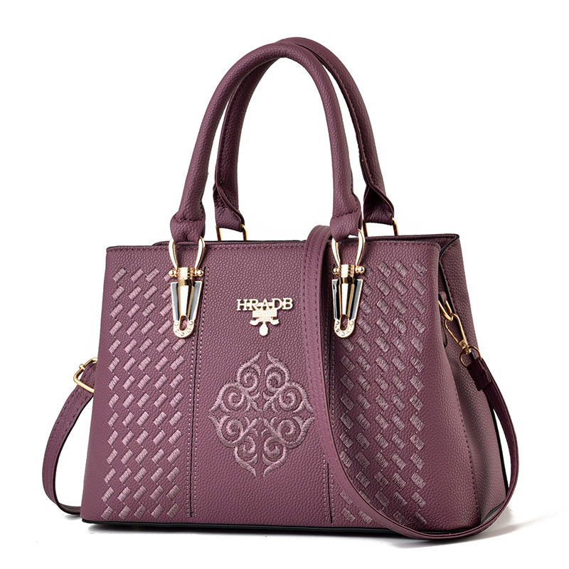 VN-B28 Elegant Embroidered Leather Handbag