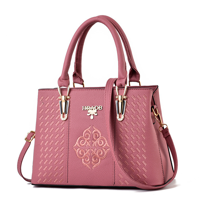 VN-B28 Elegant Embroidered Leather Handbag