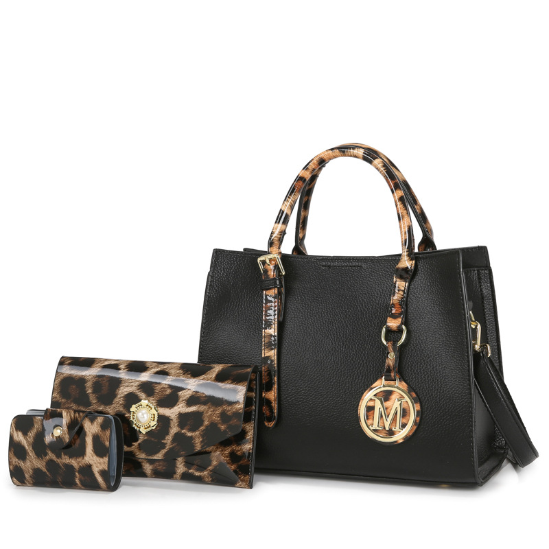 VN-B29 Elegant & Minimalist 3-Piece M-Logo Handbag Set for Women