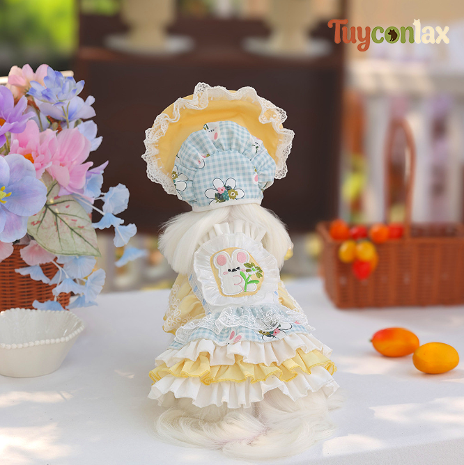 Lace & Floral Princess Dog Dress