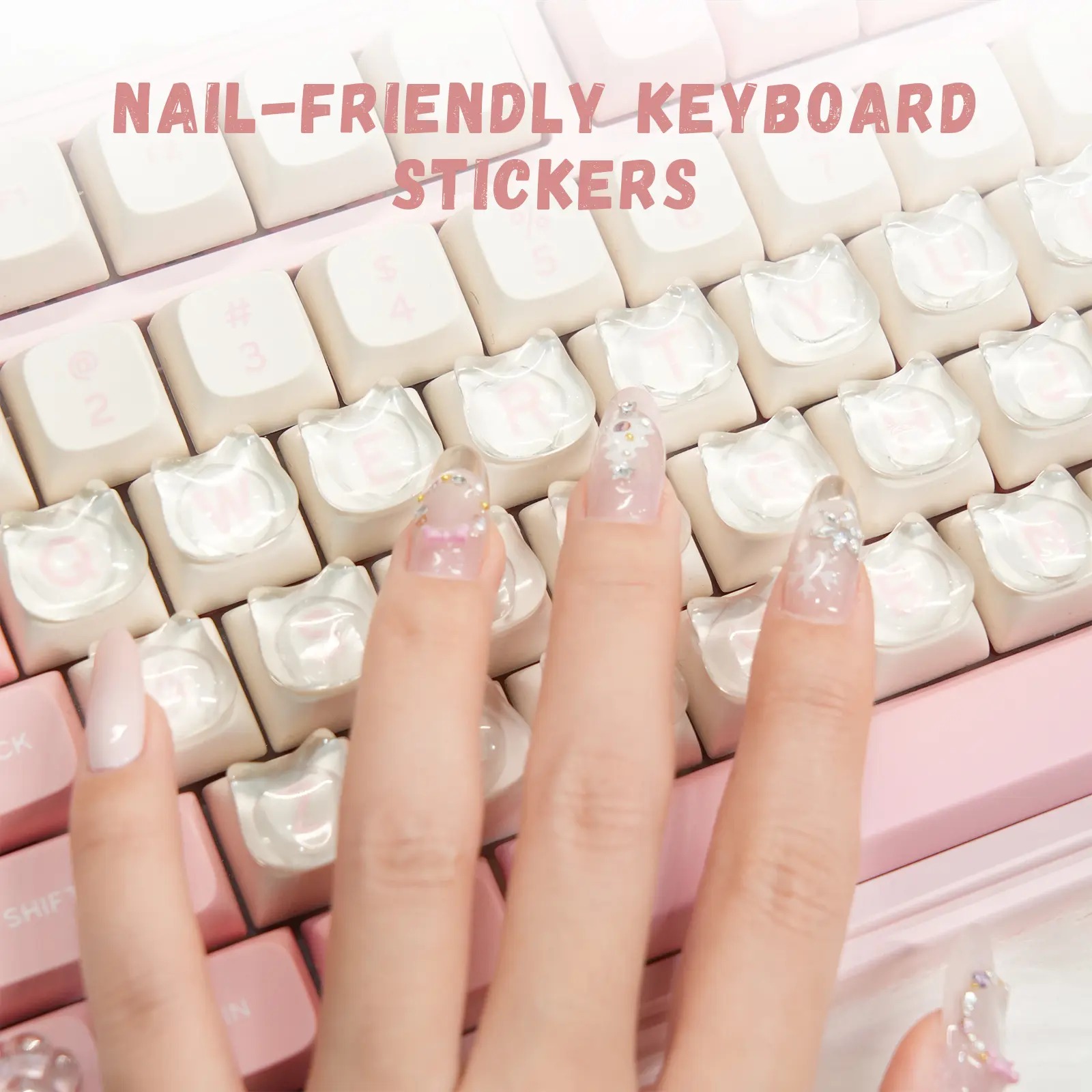 Transparent crystal stickers, suitable for all keyboards