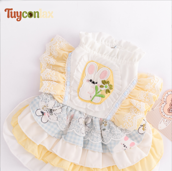 Lace & Floral Princess Dog Dress