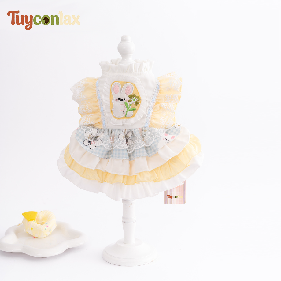 Lace & Floral Princess Dog Dress