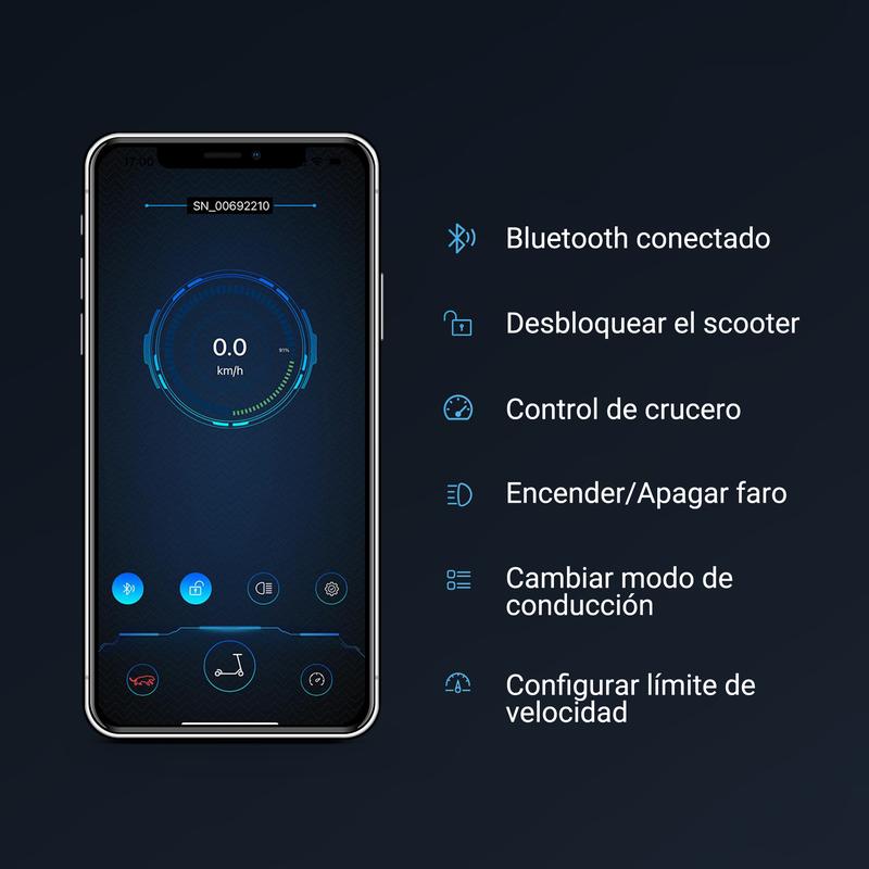 LADPED LP80 Patinete Eléctrico｜Velocidad máxima de 31 km/h｜Autonomía de hasta 30 km｜Motor de 350W｜Neumáticos antipinchazos de 8.5 pulgadas｜3 modos de velocidad｜Sistema de doble freno｜Diseño plegable y portátil｜Control mediante App｜Freno de tambor｜Capacida