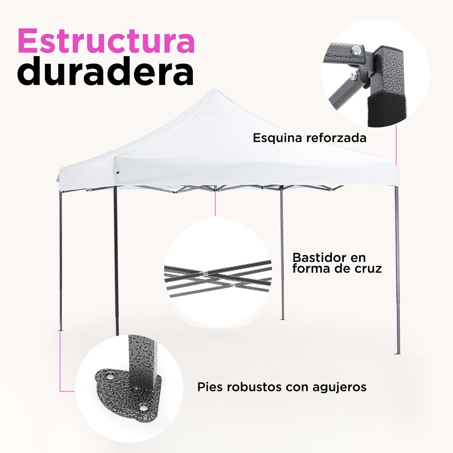 VANLIG | Carpa Toldo Plegable 3x3m | Impermeable, Reforzado y Resistente | Fácil de Armar | Protección Solar UV | Ideal para Jardín, Eventos y Exterior | Color Azul