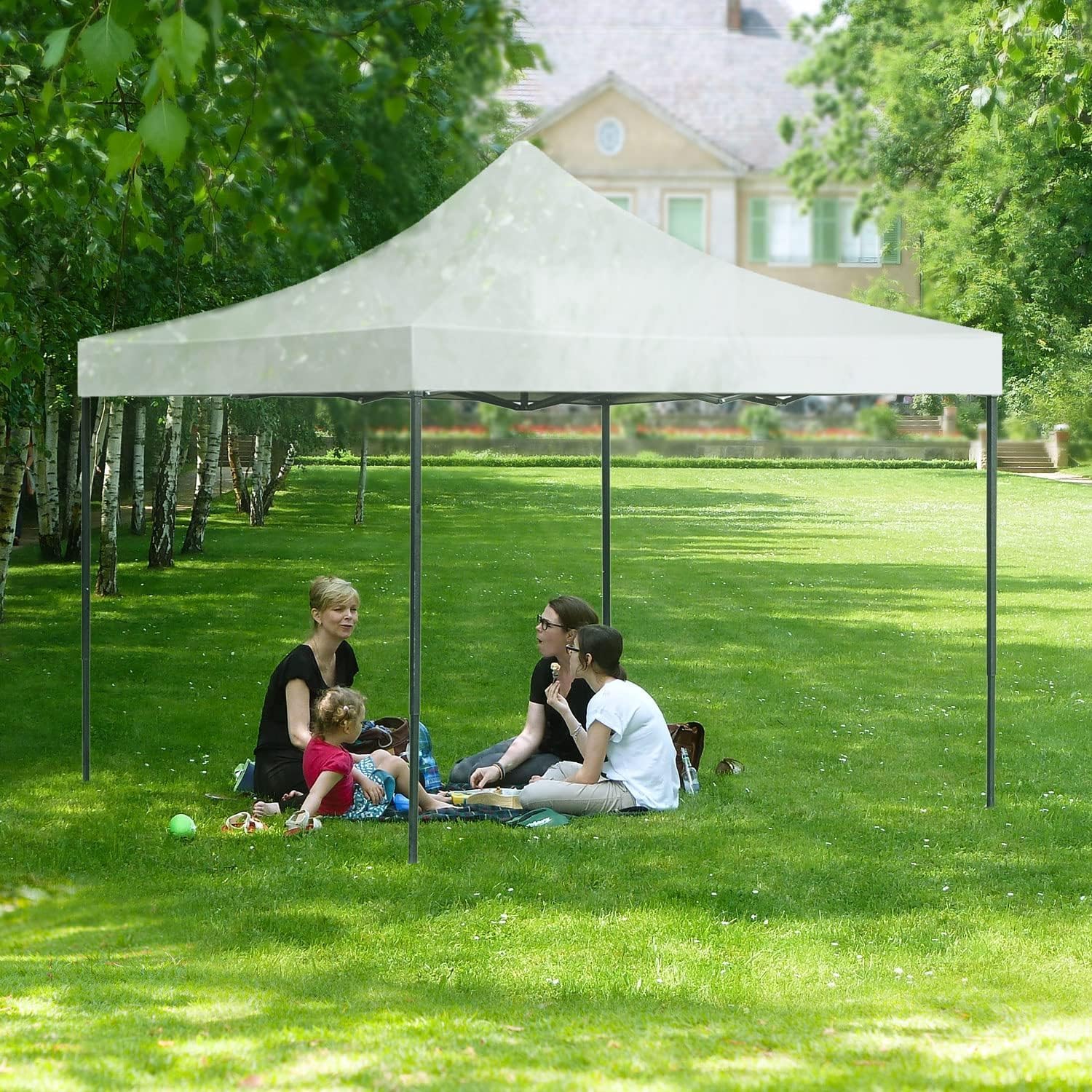 VANLIG | Carpa Toldo Plegable 3x3m | Impermeable, Reforzado y Resistente | Fácil de Armar | Protección Solar UV | Ideal para Jardín, Eventos y Exterior | Color Azul