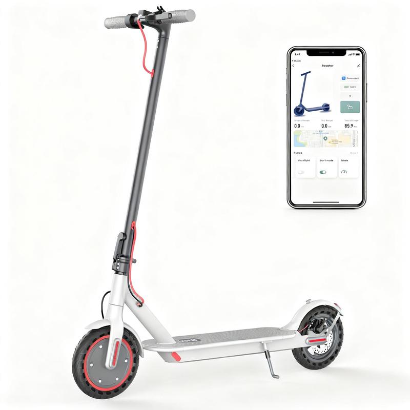 LADPED LP80 Patinete Eléctrico｜Velocidad máxima de 31 km/h｜Autonomía de hasta 30 km｜Motor de 350W｜Neumáticos antipinchazos de 8.5 pulgadas｜3 modos de velocidad｜Sistema de doble freno｜Diseño plegable y portátil｜Control mediante App｜Freno de tambor｜Capacida