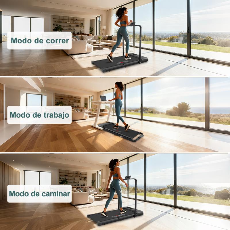 OVERSELF Caminadora Trotadora Eléctrica, Multi-velocidad, Quema Calorías Rápido, Diseño Plegable Compacto, Silenciosa, Carga 136 kg, Entrena en Casa/Oficina, Equipamiento deportivo interior y exterior