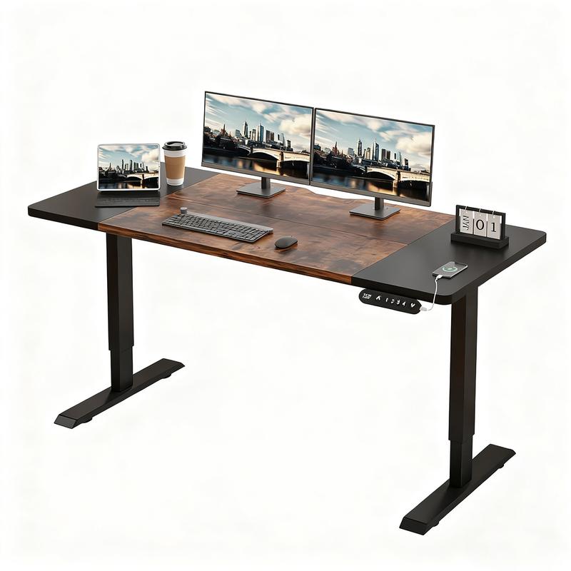 Escritorio Altura Ajustable Con 4 Botones de Almacenamiento Electrico Con Tipo-C Escritorio Gamer Escritorio Oficina Escritorio Minimalista Escritorio Modernos