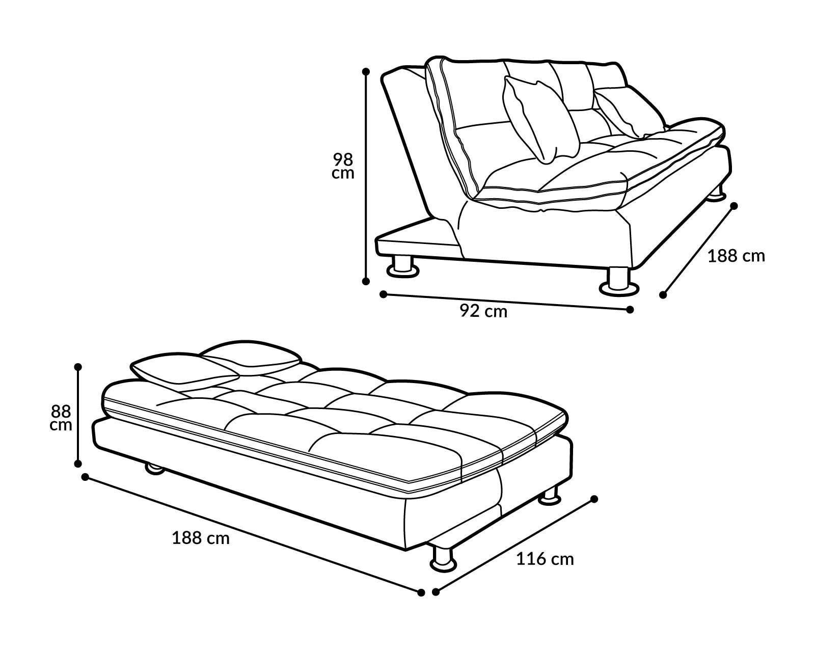 🔥🔥Último día de liquidación por celebración de aniversario💥2024 nuevo sofá cama gris Albi