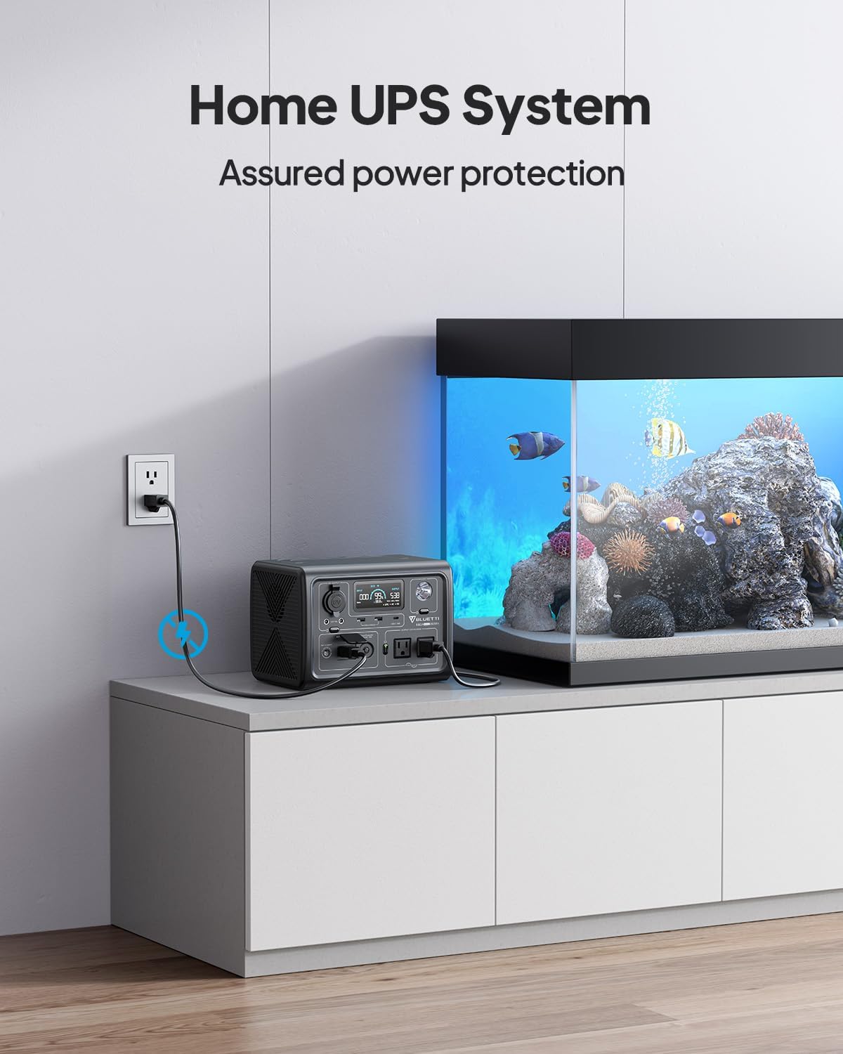 BLUETTI Solar Generator EB3A, 268Wh LiFePO4 Battery Backup w/ 2 600W (1200W Surge) AC Outlets, Recharge from 0-80% in 30 Min., LFP Backup for Outdoor Camping, Trip, Power Outage