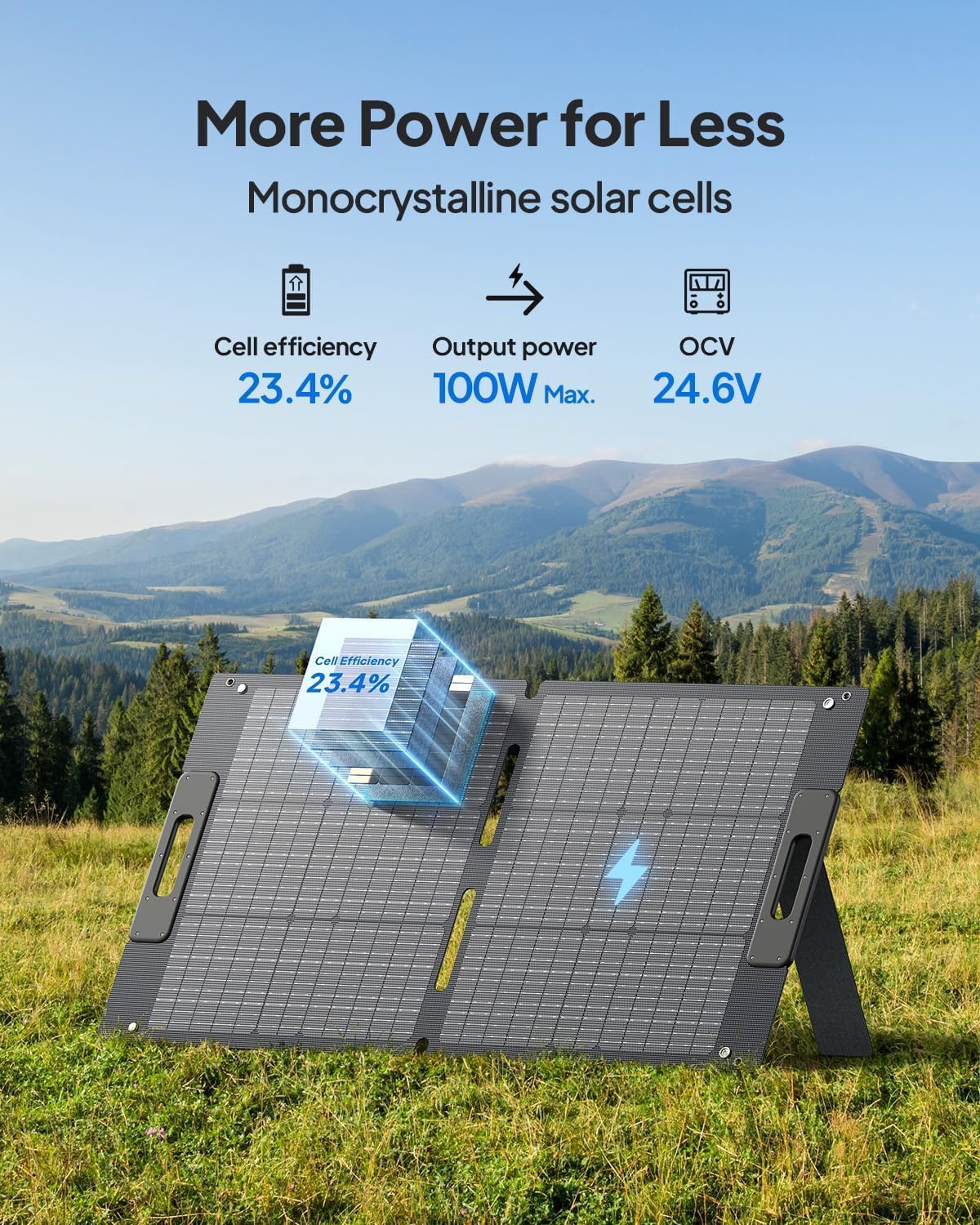 BLUETTI Solar Generator EB3A, 268Wh LiFePO4 Battery Backup w/ 2 600W (1200W Surge) AC Outlets, Recharge from 0-80% in 30 Min., LFP Backup for Outdoor Camping, Trip, Power Outage