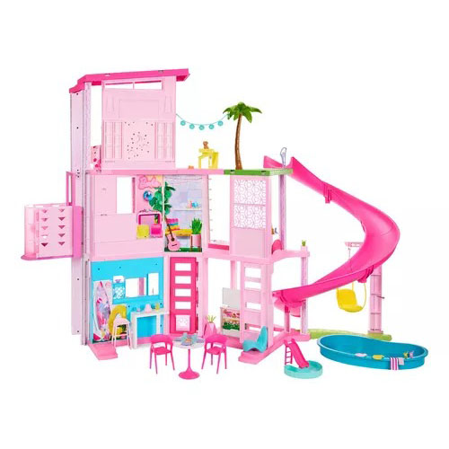 Casa de Muñecas Barbie Nueva Casa de los Sueños HMX10 color rosa con 3 pisos y más de 75 accesorios