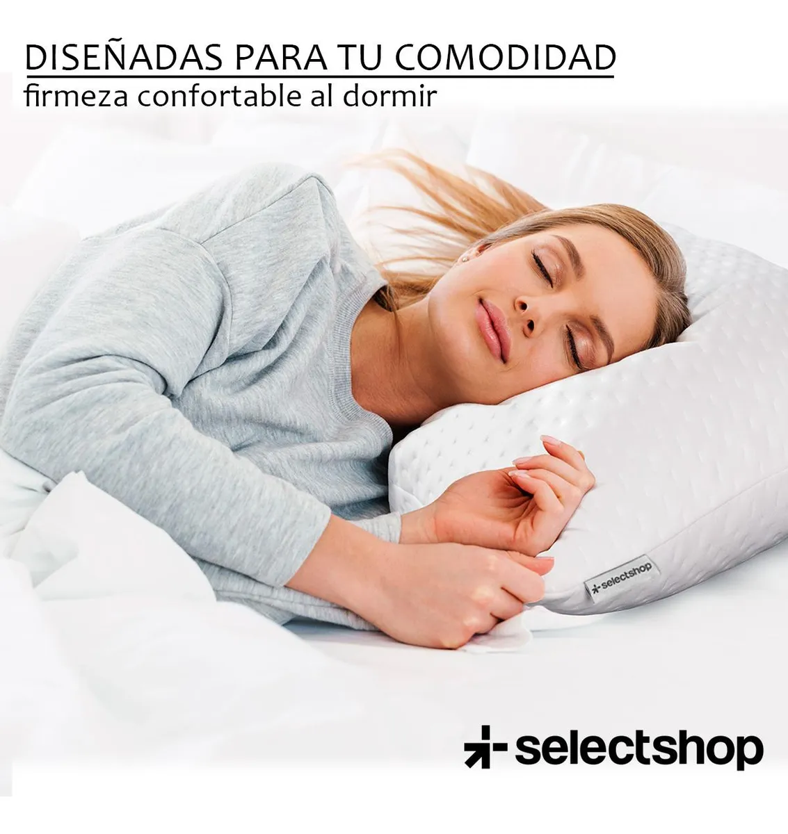 Set De 4 Almohadas Memory Foam Gel Cómoda Suave Ajustable