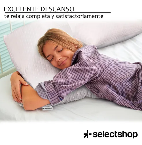 Set De 4 Almohadas Memory Foam Gel Cómoda Suave Ajustable