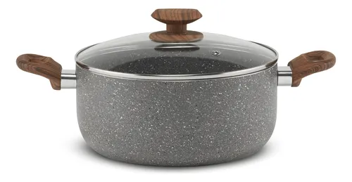 Juego De 3 Ollas Stone 360° Lamex De 24-28-34 Cm Y 3.2 Mm Color Gris