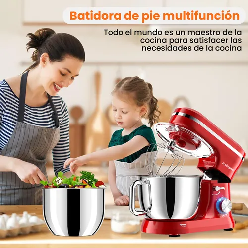 Batidoras de pedestal Karingbee KB-1510H 10+p velocidades 660w con 6.5qt+5qt tazón de acero inoxidable y 6 accesorios