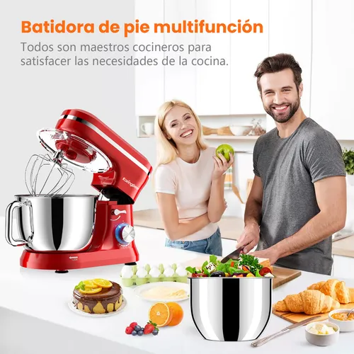 Batidoras de pedestal Karingbee KB-1510H 10+p velocidades 660w con 6.5qt+5qt tazón de acero inoxidable y 6 accesorios