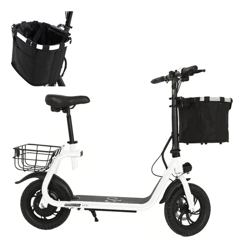 Scooter Eléctrico Plegable M12s Con Asiento 30km 4 Colores