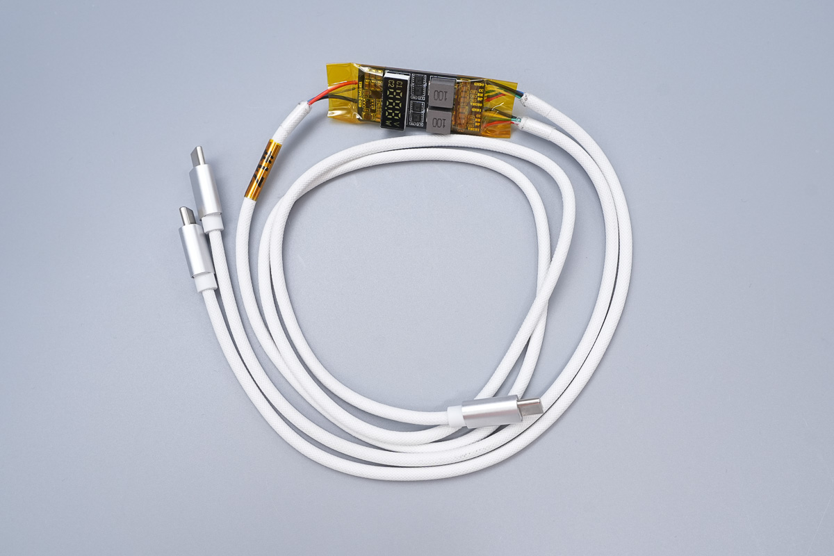 PowerPi C100CC快充线方案，支持PD3.2协议、一拖二数显