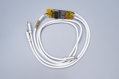 PowerPi C100CC快充线方案，支持PD3.2协议、一拖二数显