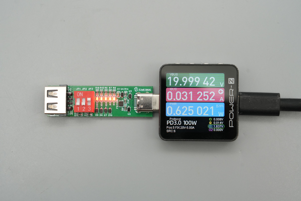 PowerPi SK100诱骗器，支持 PD、QC协议，最高支持20V5A导通