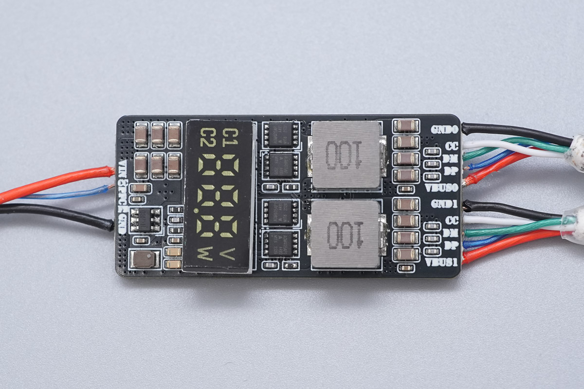 PowerPi C100CC快充线方案，支持PD3.2协议、一拖二数显