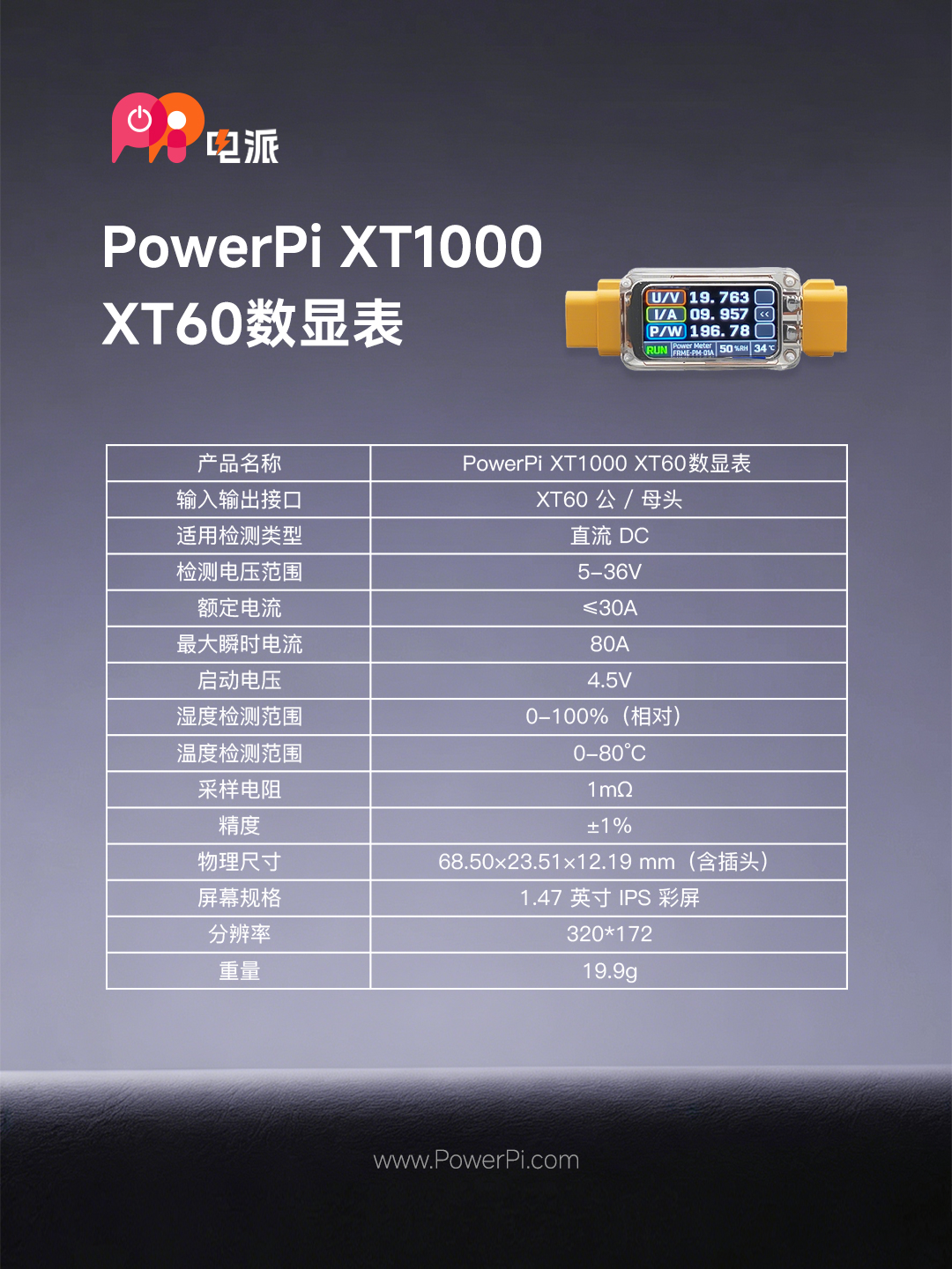 PowerPi XT1000 双向数显表