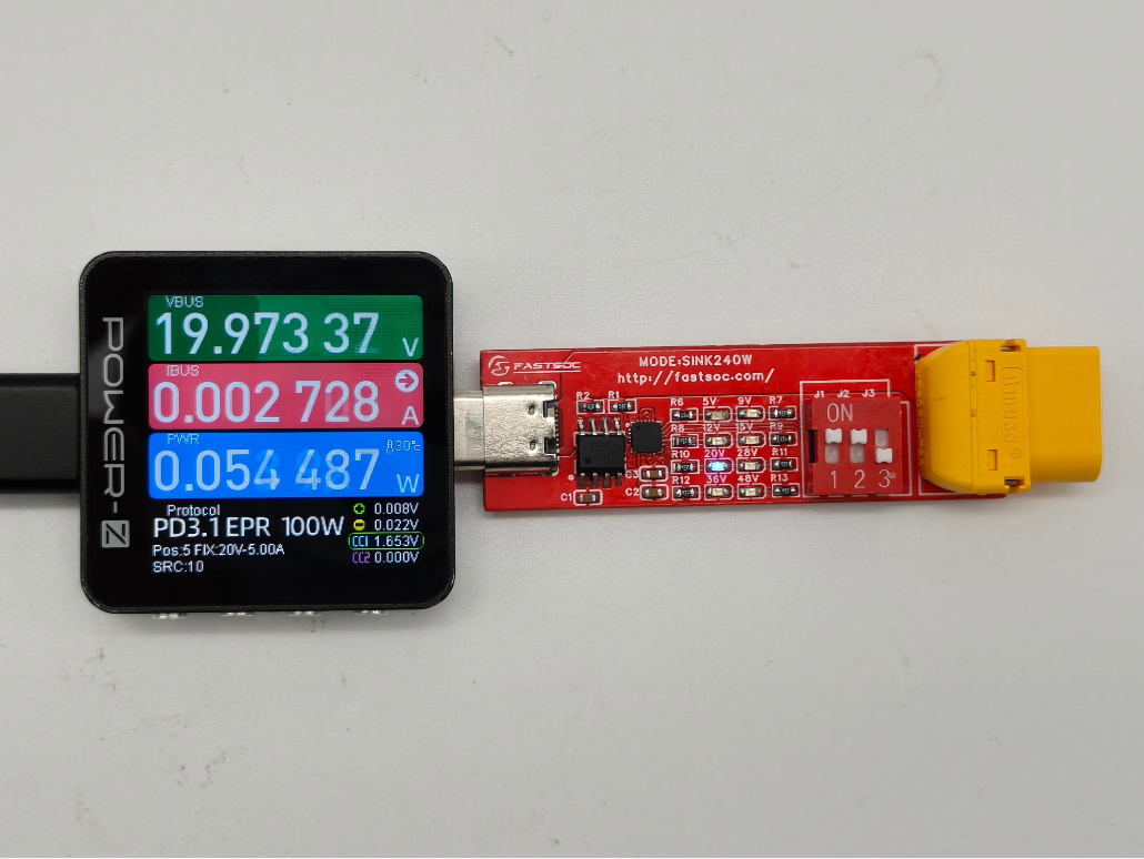 PowerPi XT60接口大电流双向数显表，支持实时温湿度检测