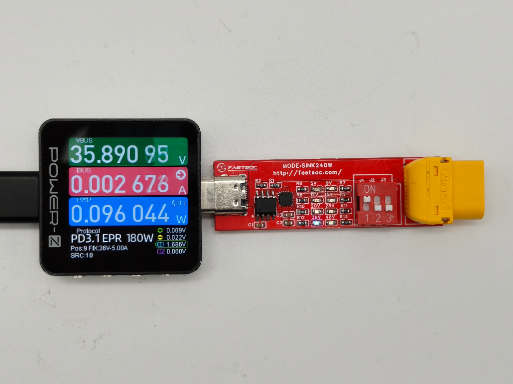 PowerPi XT60接口大电流双向数显表，支持实时温湿度检测