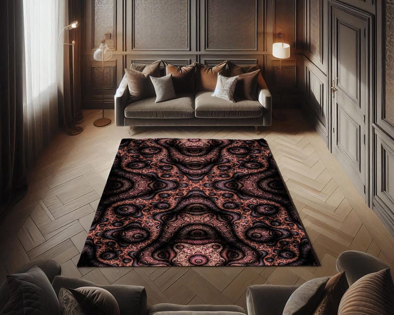 Fractal Rug – Hypnotic Psychedelic Abstract Carpet