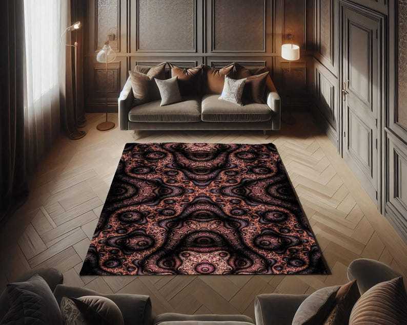 Fractal Rug – Hypnotic Psychedelic Abstract Carpet