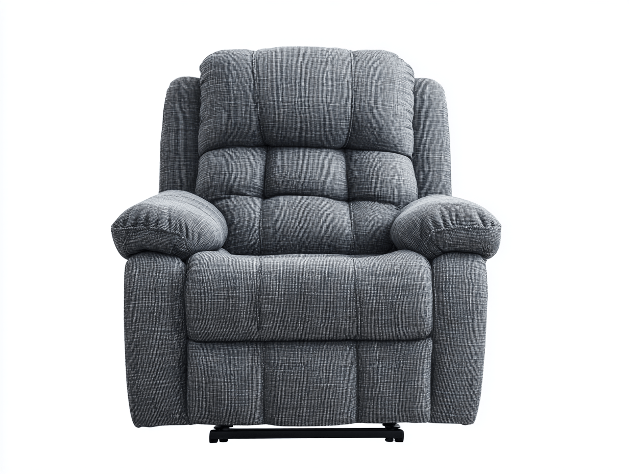 Sillón relax tapizado 101×99×104 cm – gris oscuro – reclinable acolchado