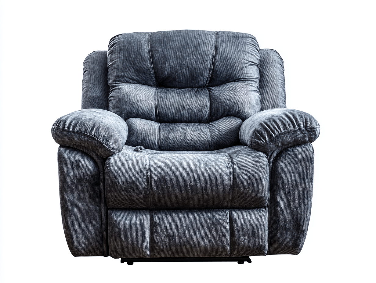 Sillón relax tapizado 103×101×104 cm – gris oscuro – reclinable acolchado
