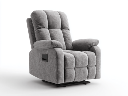 Sillón relax de tela 105×101×106 cm – gris – reclinable con función elevadora