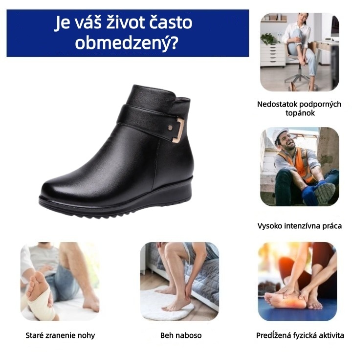 (🔥Dnes zľava 50 % - nepremeškajte túto príležitosť) ⏰ - Mäkké a pohodlné dámske kožené topánky z pravej vlny (podpora klenby - uľahčuje chôdzu)