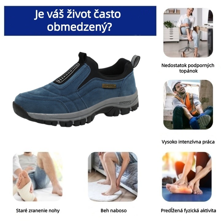 [🔥Dnes za polovičnú cenu - Nenechajte si to ujsť] Ergonomicky navrhnutá ortopedická obuv - dizajn s podporou klenby 👞 Ľahko sa zbavte bolesti chodidiel