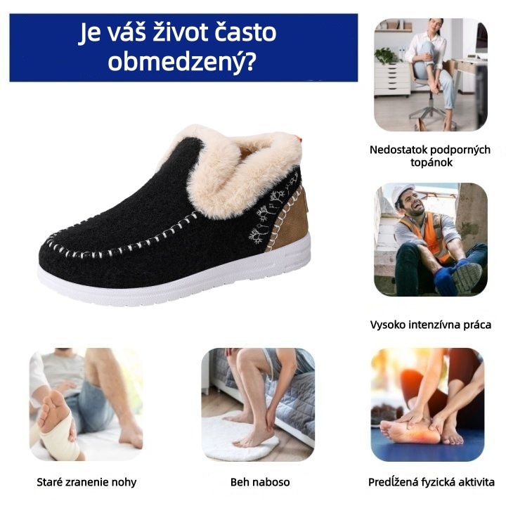 (🔥70% zľava dnes - nenechajte si ujsť túto príležitosť) ⏰ - Mäkké a pohodlné, originálne vlnené dámske bavlnené topánky (podpora klenby - uľahčuje chôdzu)