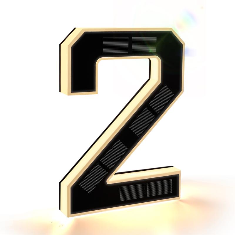 Solar Lighted House Numbers 9 Inch Waterproof LED Address Signs,DIY personalisation.Modern Farmhouse Illuminated Sign Light