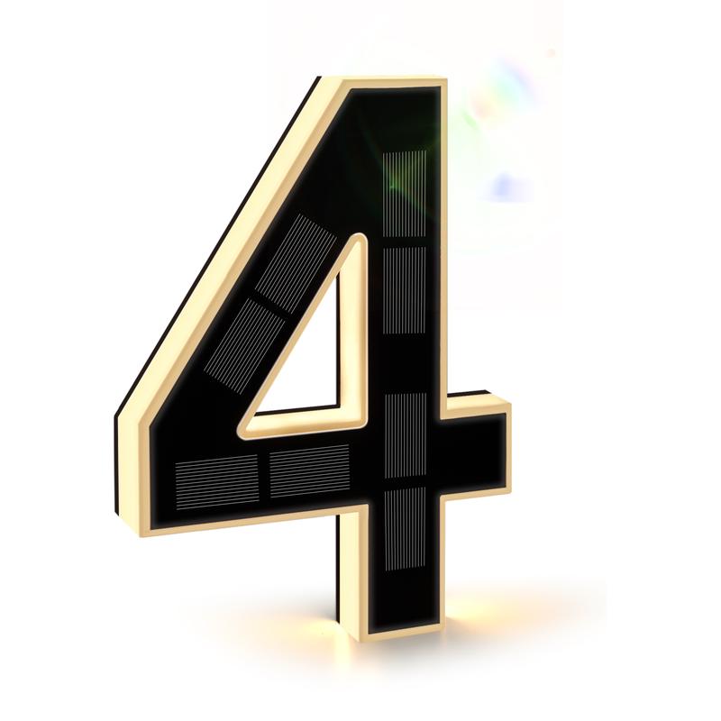 Solar Lighted House Numbers 9 Inch Waterproof LED Address Signs,DIY personalisation.Modern Farmhouse Illuminated Sign Light
