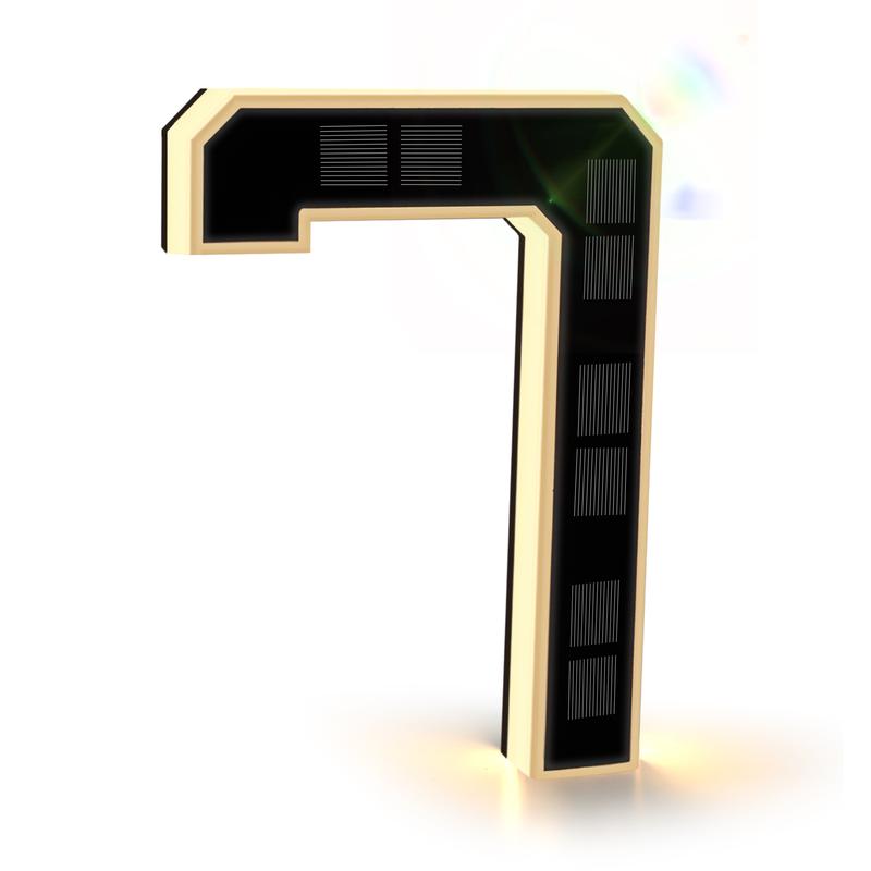 Solar Lighted House Numbers 9 Inch Waterproof LED Address Signs,DIY personalisation.Modern Farmhouse Illuminated Sign Light