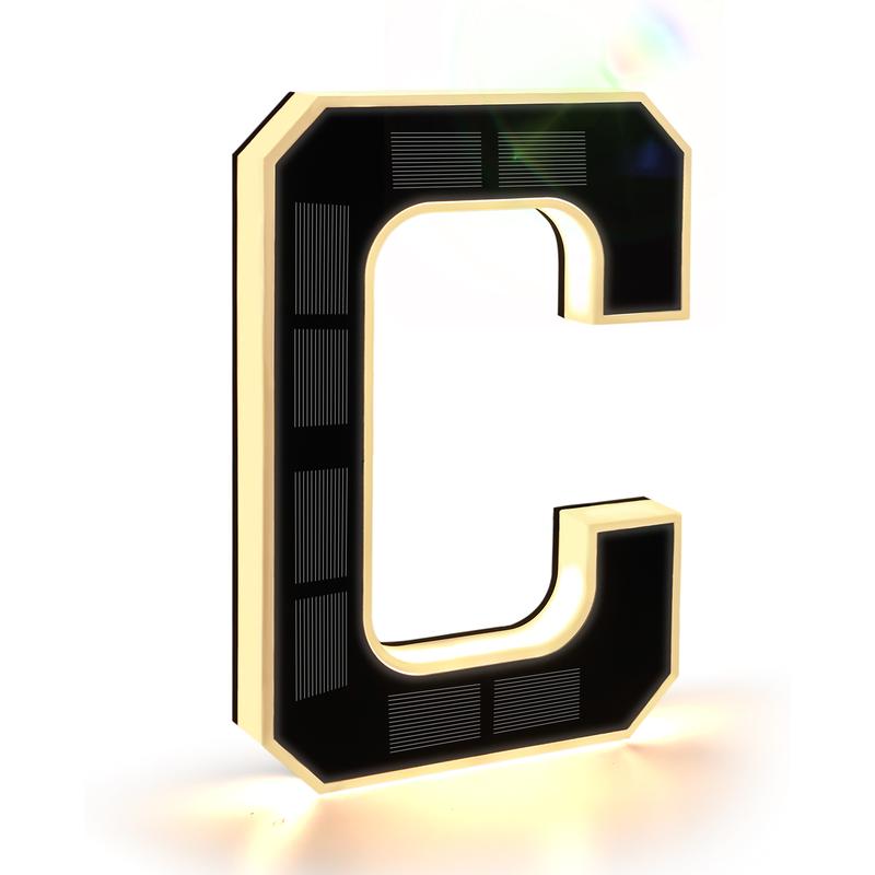 Solar Lighted House Numbers 9 Inch Waterproof LED Address Signs,DIY personalisation.Modern Farmhouse Illuminated Sign Light