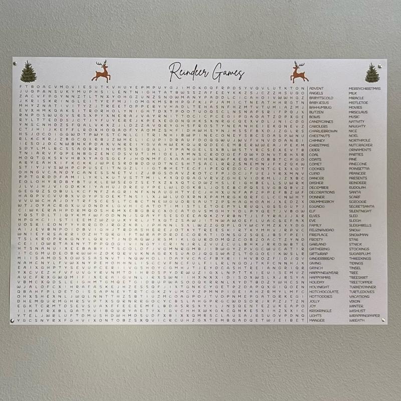 ⏰ Jumbo Thanksgiving & Christmas Word Search Poster – Giant 30x42 Wall Game! 🎉