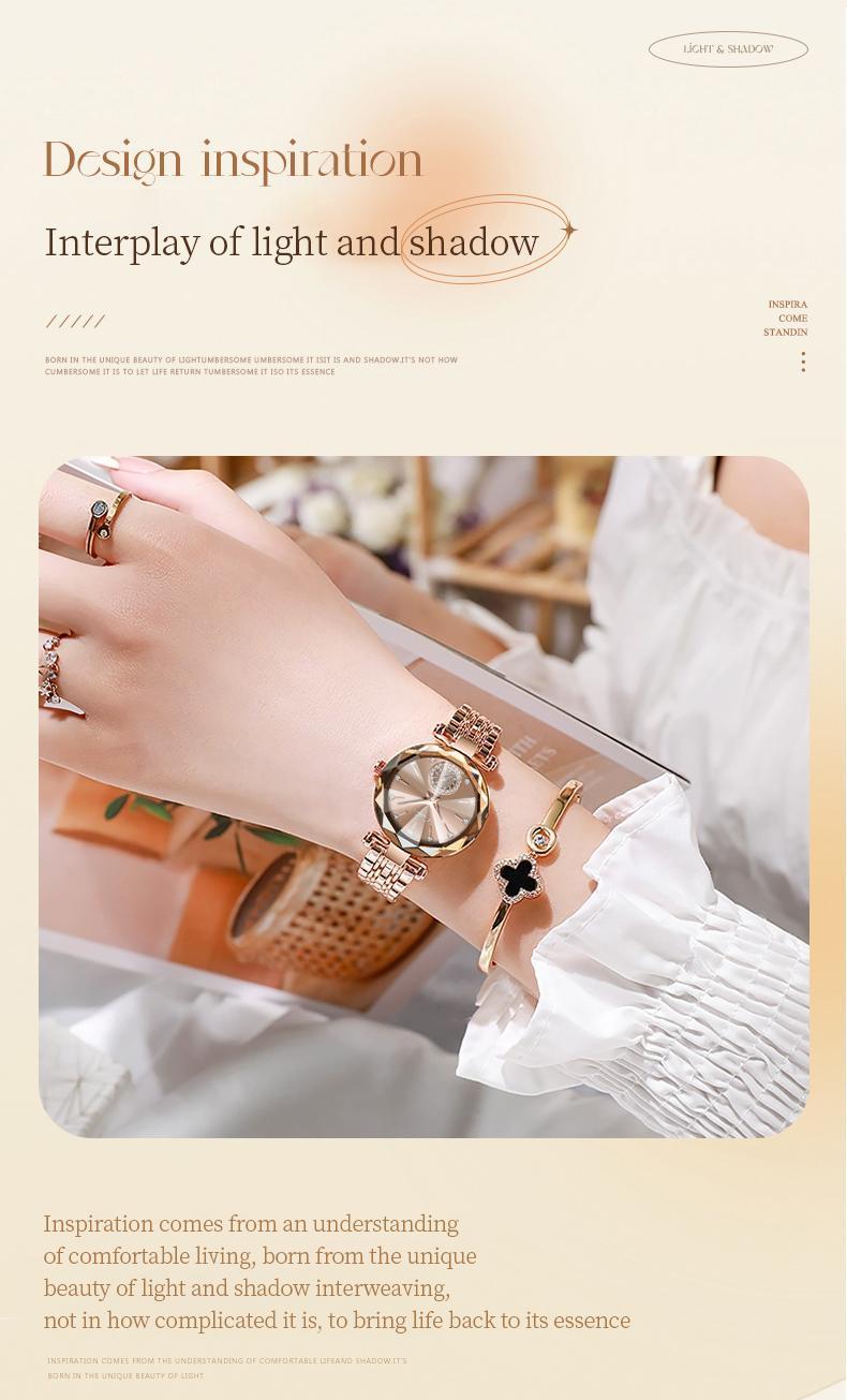 Luxury Unisex Crystal Diamond Watches Rose Gold Watch Diamond Dial Easy ReadTime Watch Elegant Dress Watch Bracelet Waterproof Watch