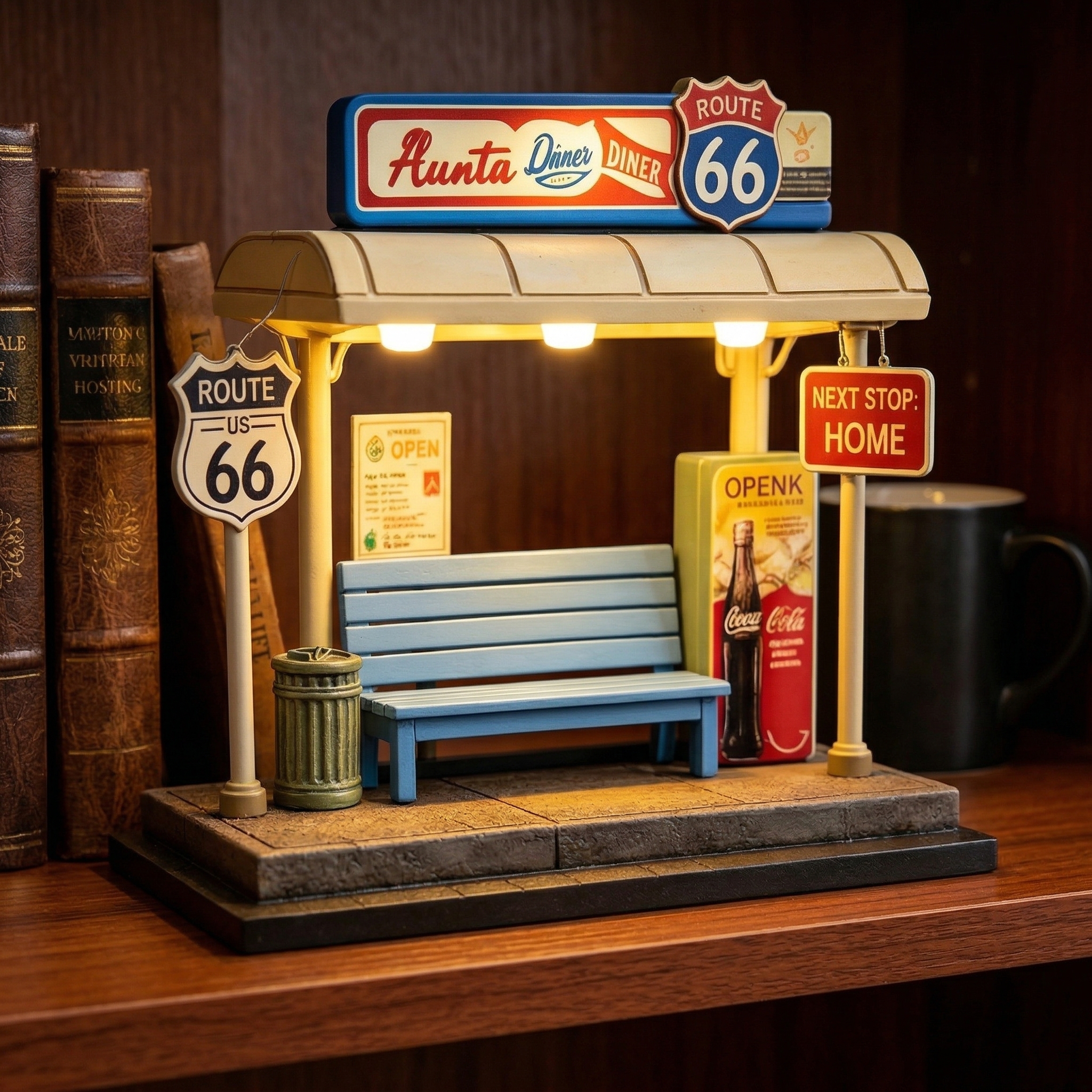 Route 66 Bus Stop Lamp