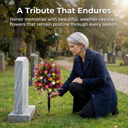 Outdoor Artificial Flower with Ground Stake 