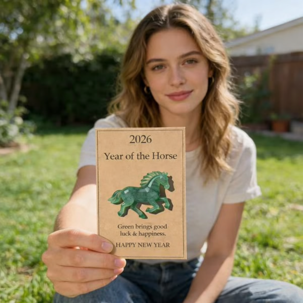 Handmade 2026 Year of the Horse Transparent Resin Horse – New Year & Spring Gift for Sisters, Friends & Mom