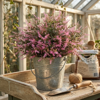 Artificial Lavender with Ground Stake 