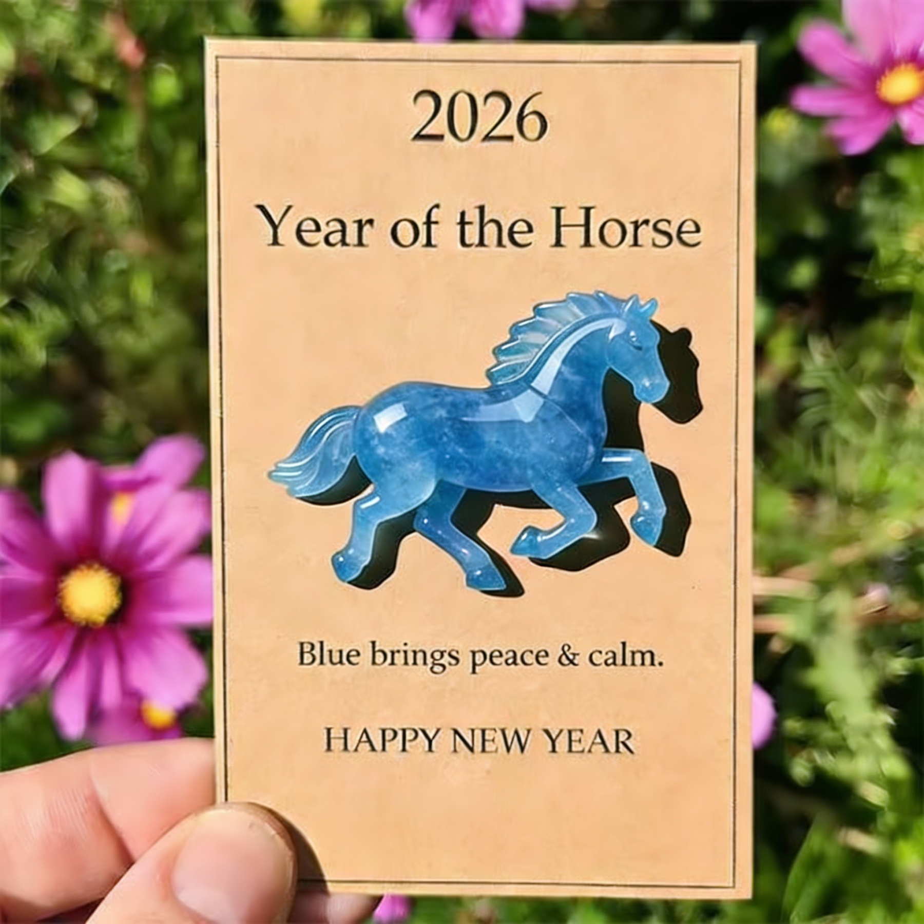 Handmade 2026 Year of the Horse Transparent Resin Horse – New Year & Spring Gift for Sisters, Friends & Mom