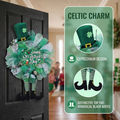St. Patrick’s Day Leprechaun Wreath Doll Hanging Decor